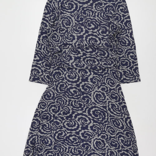 Phase Eight Women's Blue Floral Dress - Size 12