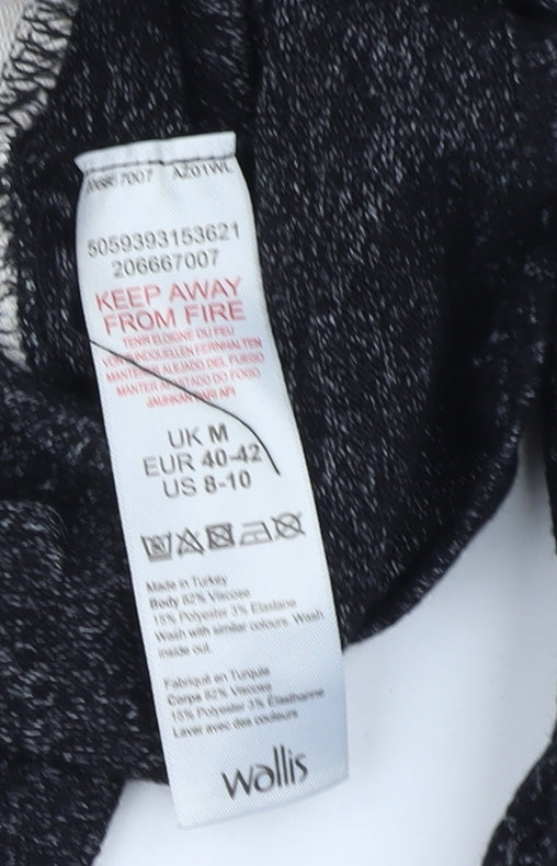 Wallis Women's Hooded Jumper Beige Grey Medium