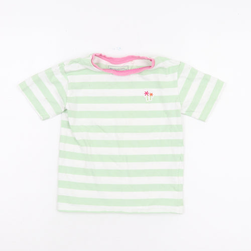 Mountain Warehouse Girls Green Striped T-Shirt 5-6 Years