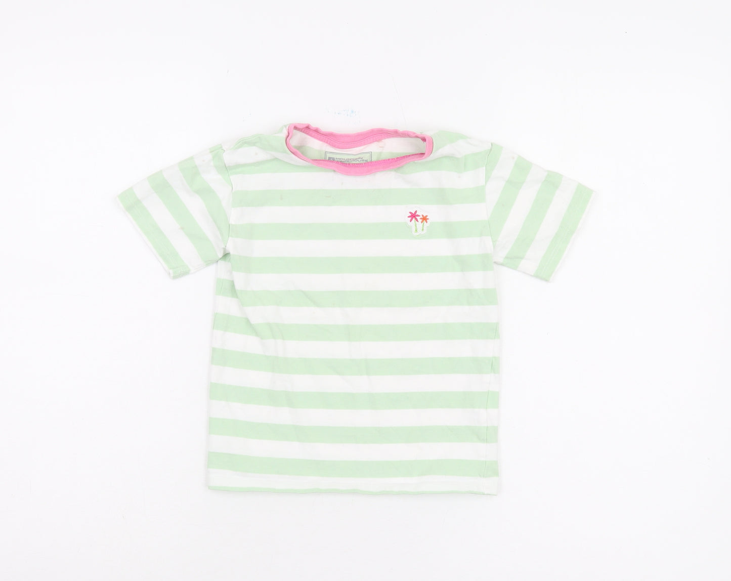 Mountain Warehouse Girls Green Striped T-Shirt 5-6 Years