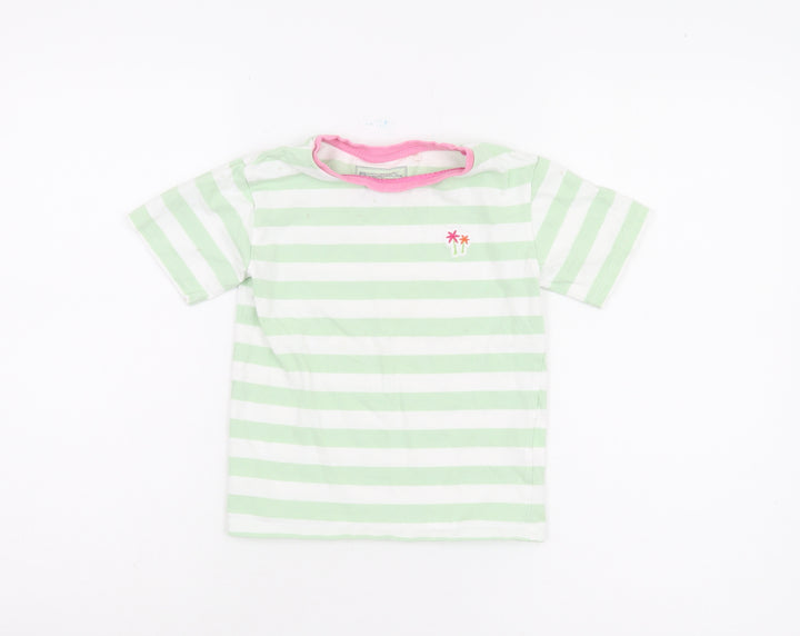 Mountain Warehouse Girls Green Striped T-Shirt 5-6 Years