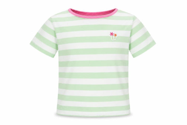 Mountain Warehouse Girls Green Striped T-Shirt 5-6 Years
