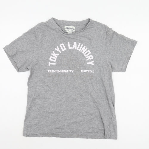 Tokyo Laundry Women's Grey Crew Neck T-Shirt