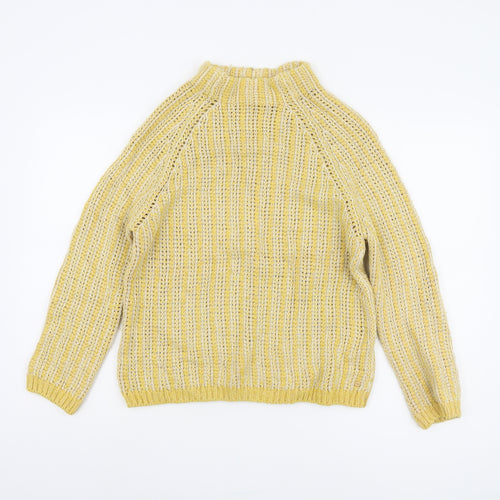 Marc O'Polo Women's Yellow L Open-Knit Jumper
