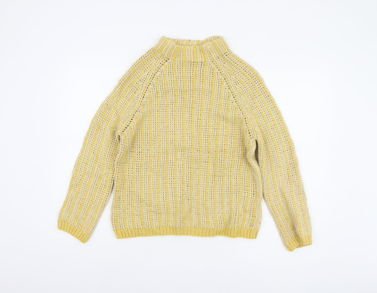 Marc O'Polo Women's Yellow L Open-Knit Jumper