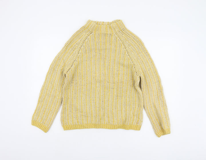 Marc O'Polo Women's Yellow L Open-Knit Jumper