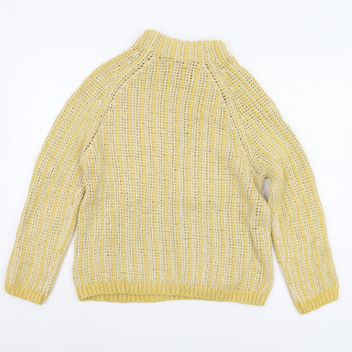 Marc O'Polo Women's Yellow L Open-Knit Jumper