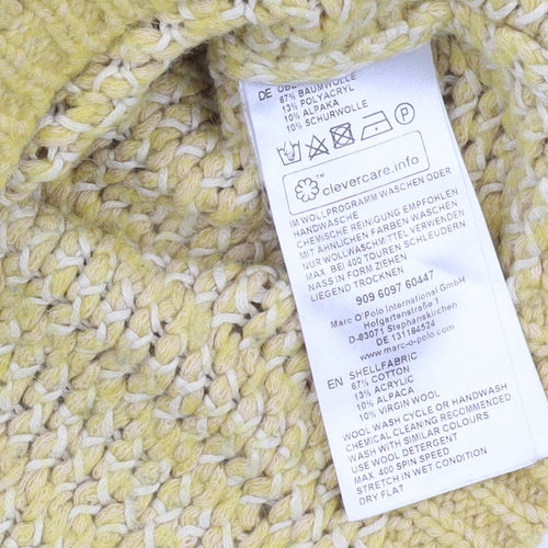 Marc O'Polo Women's Yellow L Open-Knit Jumper