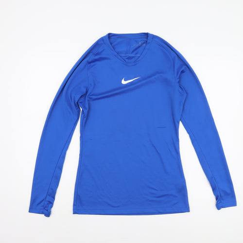 Nike Men's Blue Long Sleeve Pullover Top