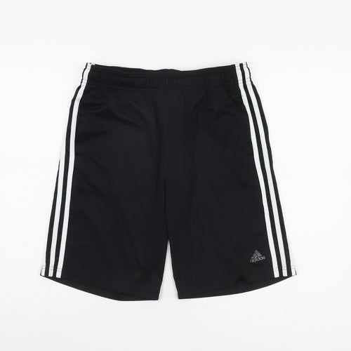 Adidas Boys Black Athletic Shorts 16 Years Gym & Training