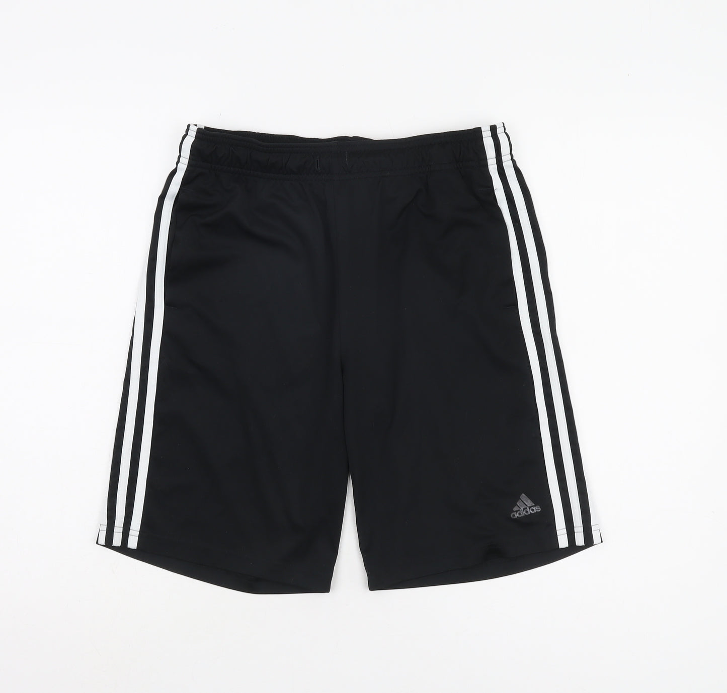 Adidas Boys Black Athletic Shorts 16 Years Gym & Training