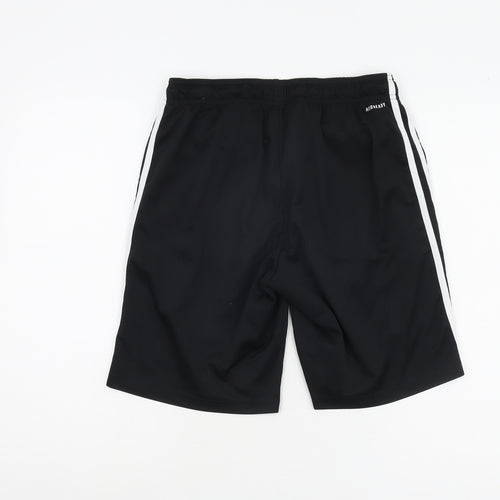 Adidas Boys Black Athletic Shorts 16 Years Gym & Training