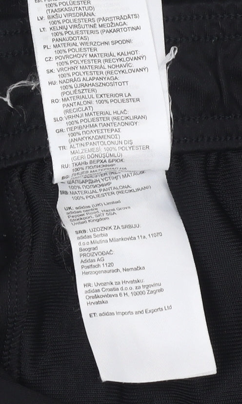 Adidas Boys Black Athletic Shorts 16 Years Gym & Training