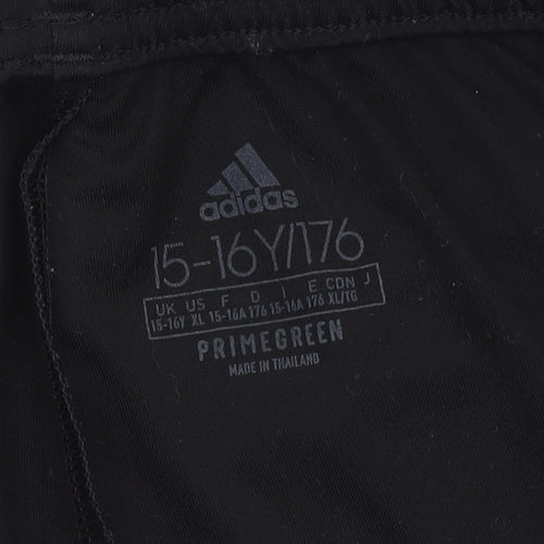Adidas Boys Black Athletic Shorts 16 Years Gym & Training