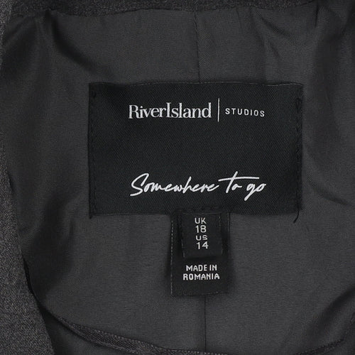 River Island Women's Grey Blazer Size 18