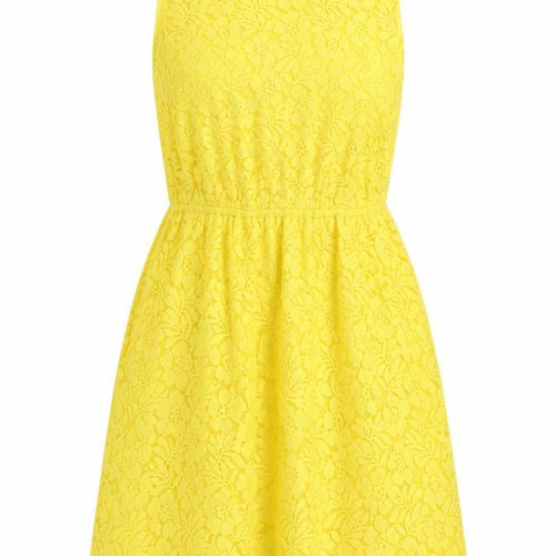 Floozie Women's Yellow A-Line Lace Dress, Size 12
