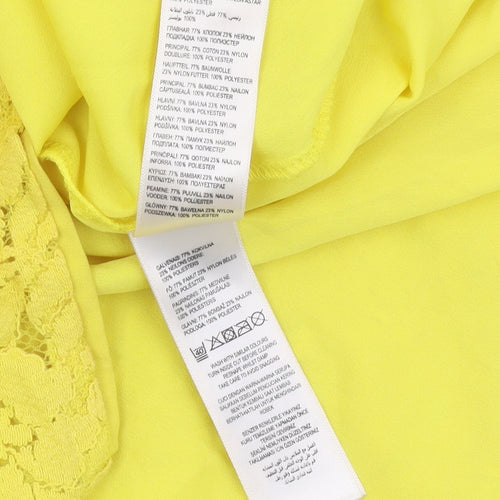 Floozie Women's Yellow A-Line Lace Dress, Size 12