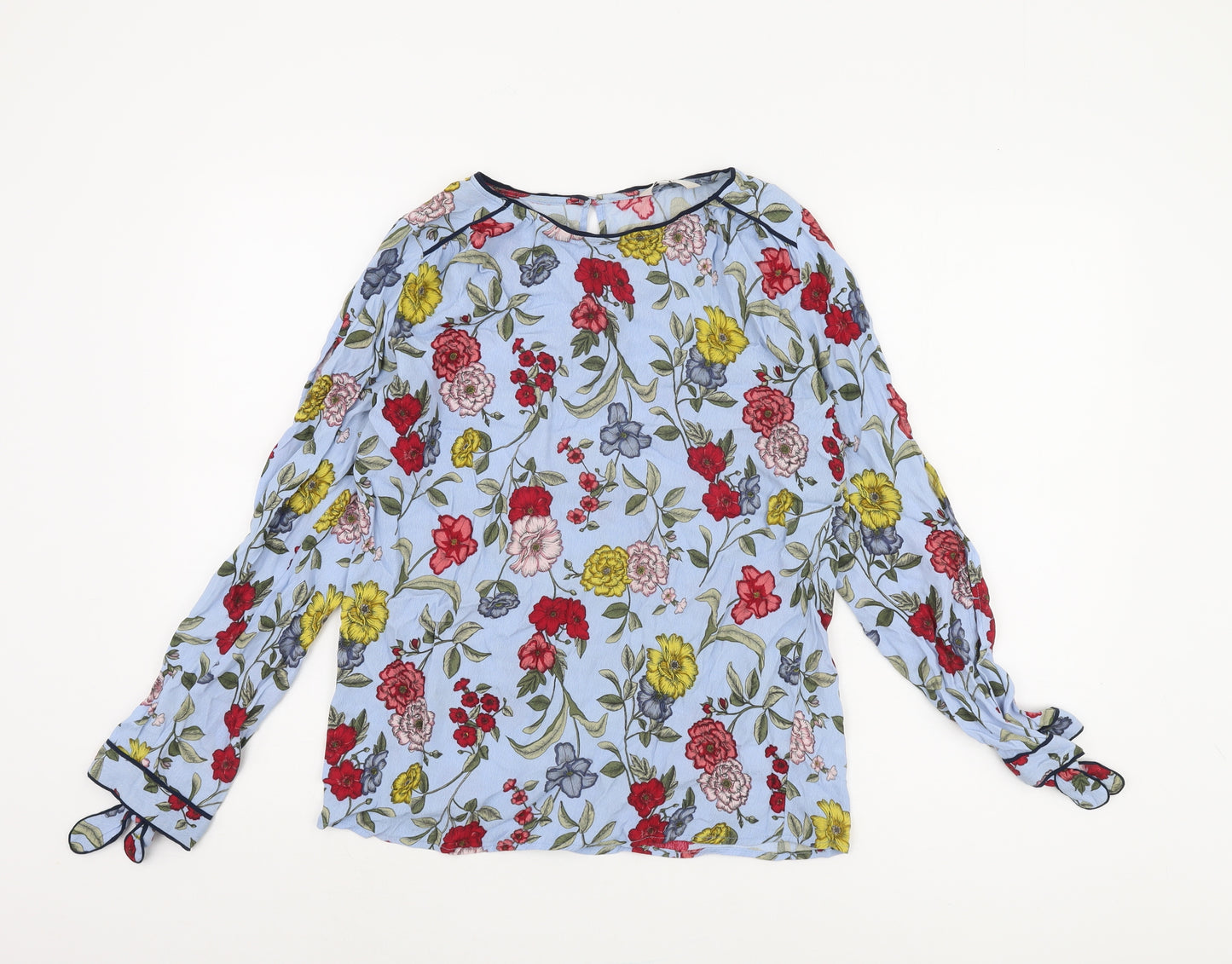 Next Women's Blue Floral Blouse Long Sleeve Size 10