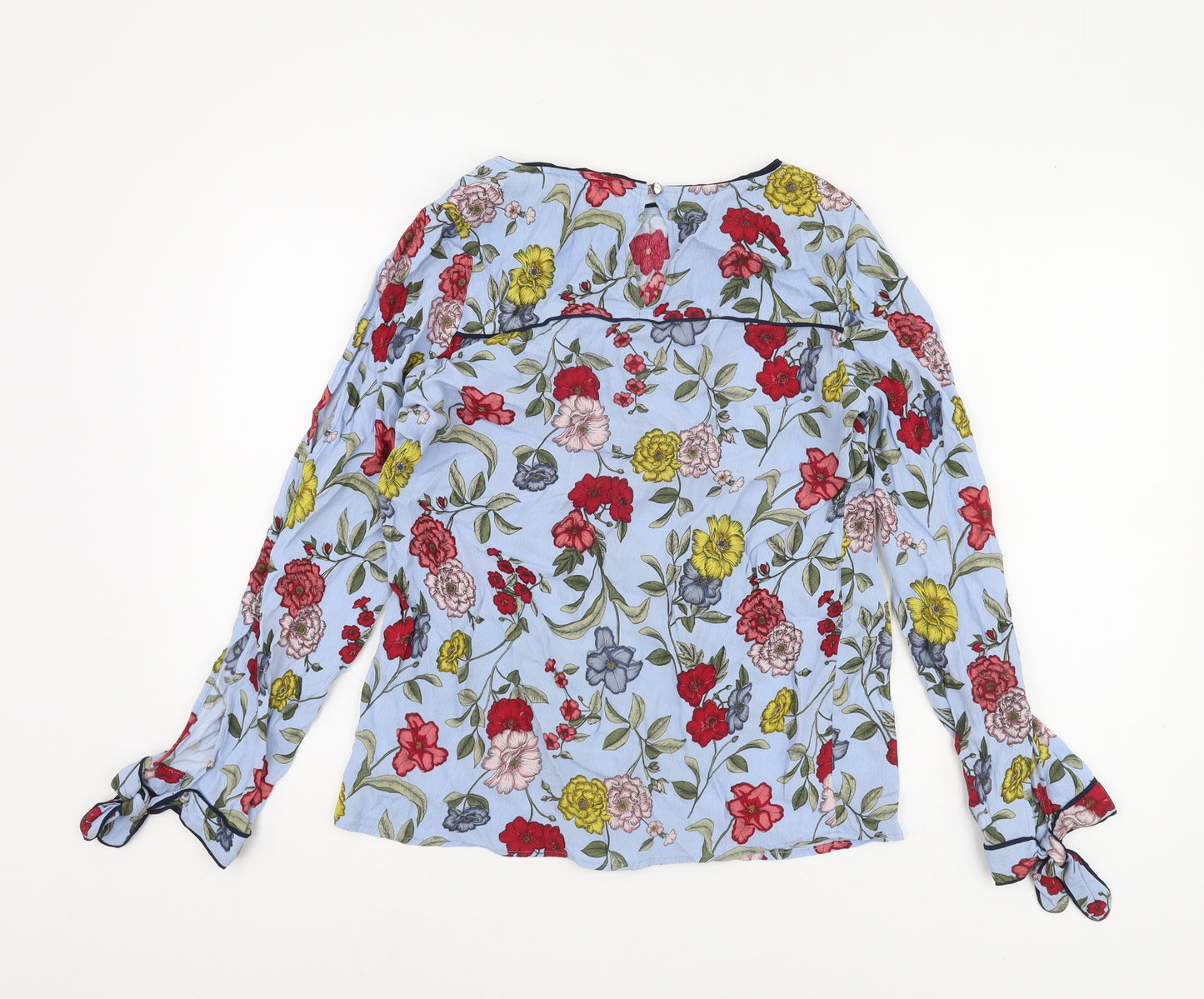 Next Women's Blue Floral Blouse Long Sleeve Size 10