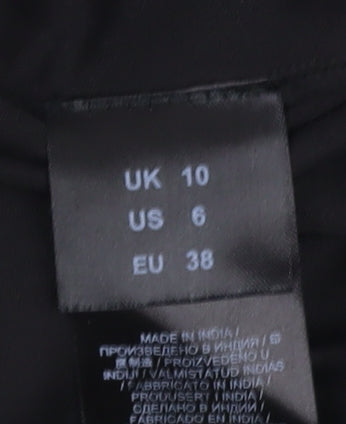 Joanna Hope Women's Black Beaded Party Blouse Size 10