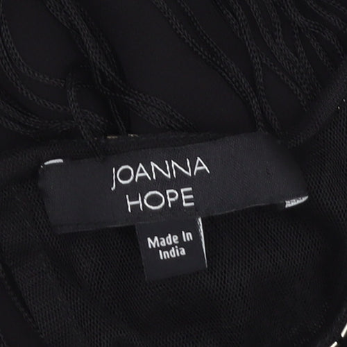 Joanna Hope Women's Black Beaded Party Blouse Size 10