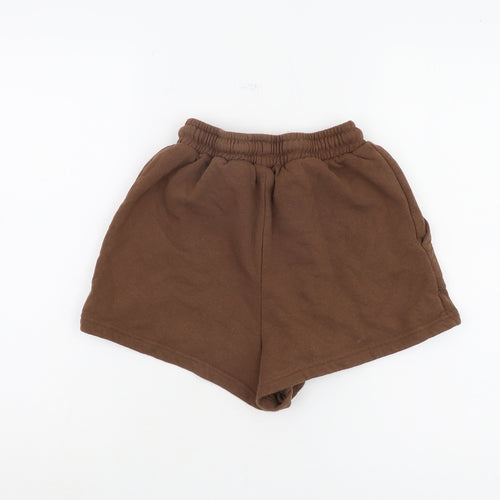 Boohoo Women's Brown Sweat Shorts - Size S