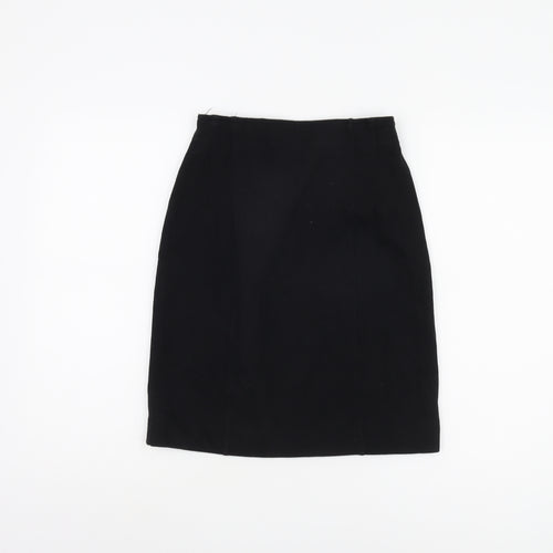 St Michael Women's Black Pencil Skirt, Size 12, Elegant Style