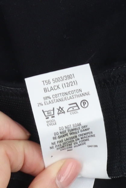 St Michael Women's Black Pencil Skirt, Size 12, Elegant Style