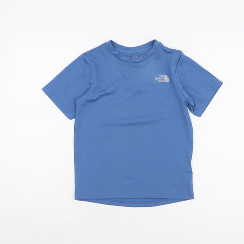 The North Face Boys Blue T-Shirt S Quick Dry Logo