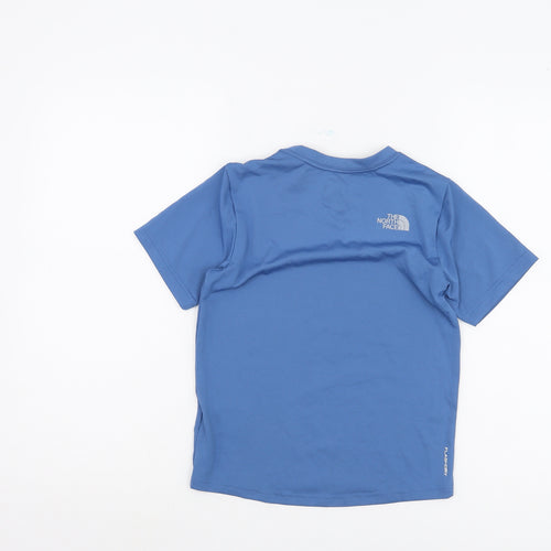 The North Face Boys Blue T-Shirt S Quick Dry Logo