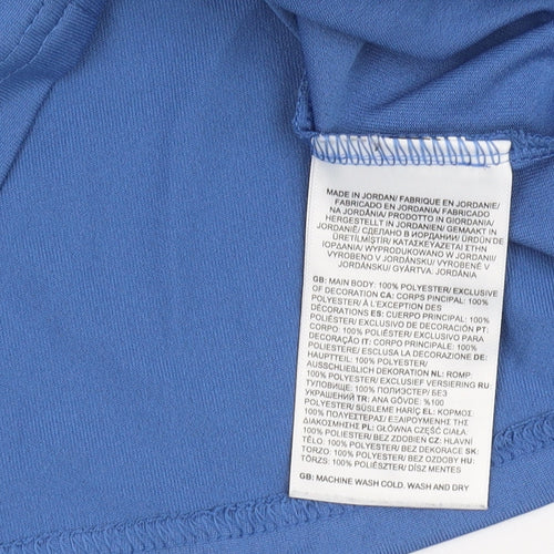 The North Face Boys Blue T-Shirt S Quick Dry Logo