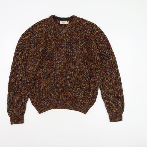 PG FIELD Men's Multicoloured Medium Chunky-Knit Pullover