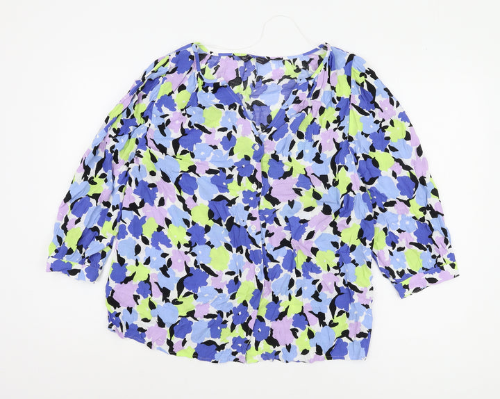 Marks and Spencer Women’s Multicoloured Floral Blouse Size 10