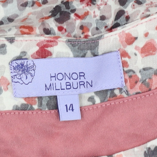 Honor Millburn Women's Floral 3/4 Sleeve Multicoloured Top 14