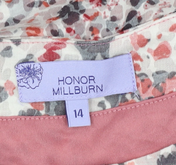 Honor Millburn Women's Floral 3/4 Sleeve Multicoloured Top 14