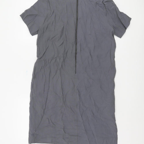 COS Women's Grey Shift Dress - Size 12