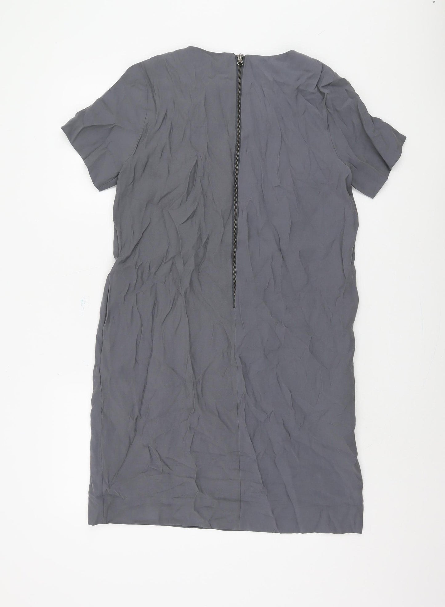 COS Women's Grey Shift Dress - Size 12