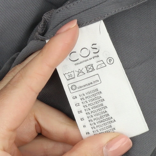 COS Women's Grey Shift Dress - Size 12