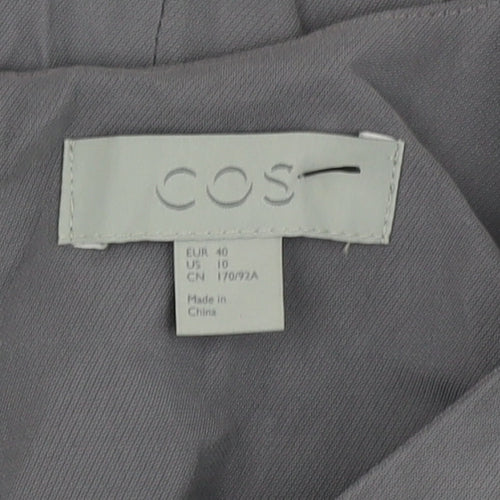 COS Women's Grey Shift Dress - Size 12