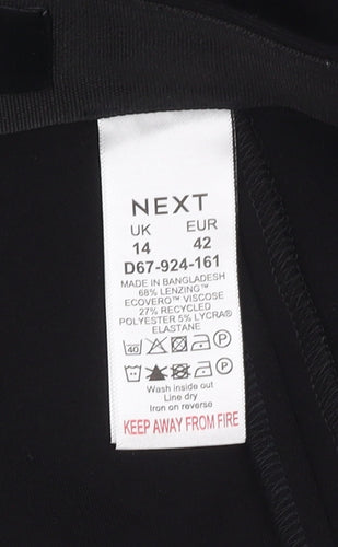 Next Women's Black Straight Trousers Size 14