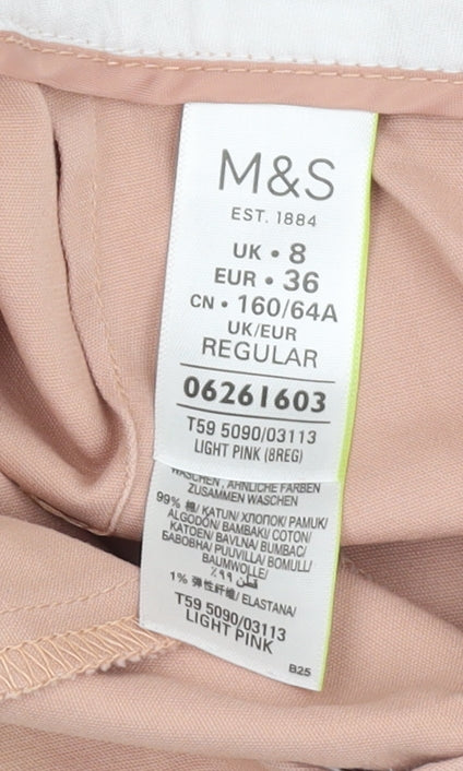 Marks and Spencer Women's Beige Trousers Size 8