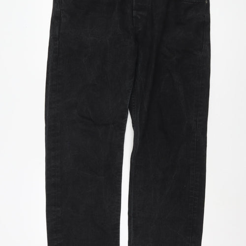 Gap Men's Black Straight Jeans, Size 38X32, Regular Fit