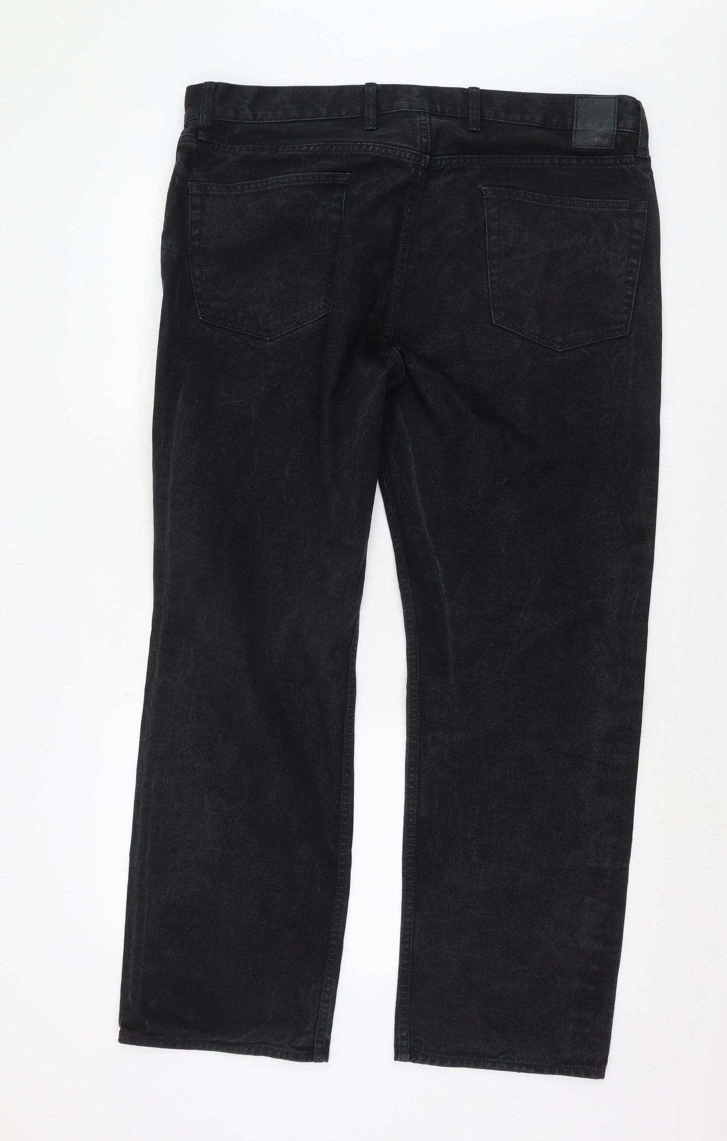 Gap Men's Black Straight Jeans, Size 38X32, Regular Fit