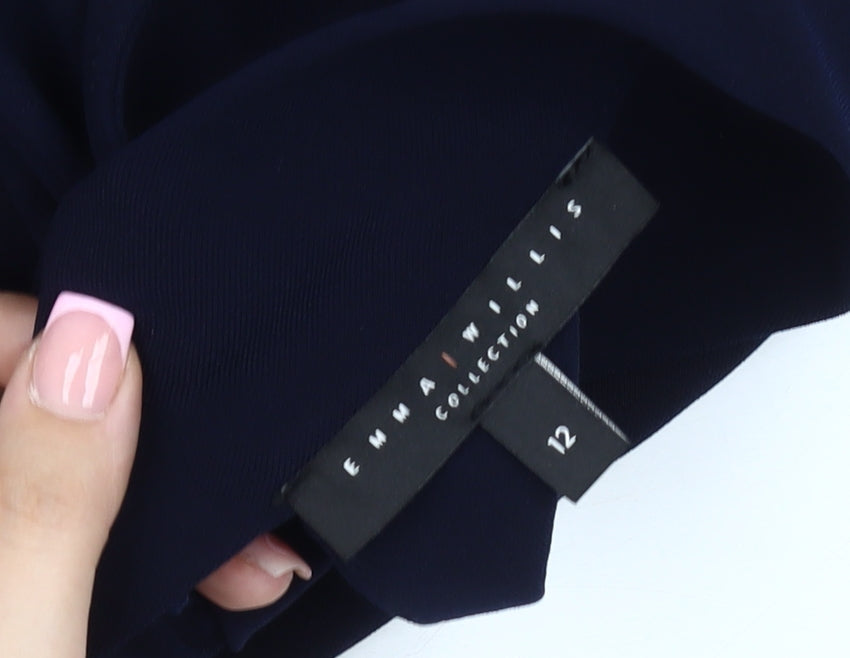 Emma Willis Women's Blue Sleeveless Blouse, Size 12