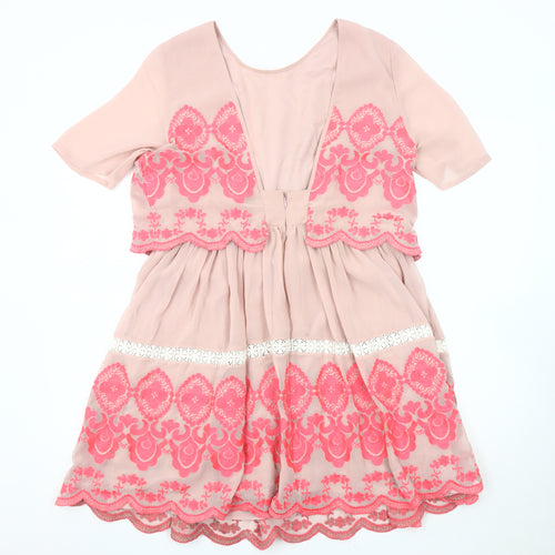 ASOS Women's Multicoloured Short Sleeve Dress, Size 14