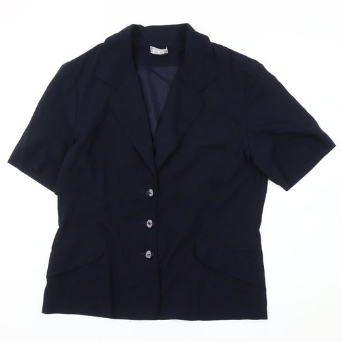 OPUS Women’s Blue Short Sleeve Blazer UK 14