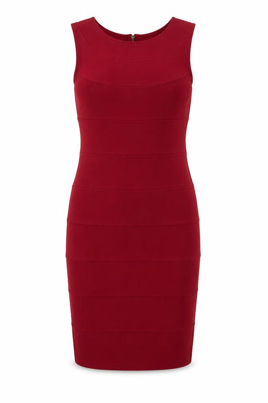 Front view of Boohoo Women's Red Bodycon Dress, size 6, Party Cocktail