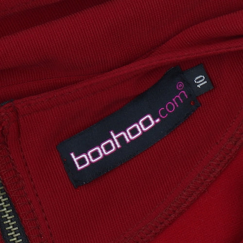 Boohoo Women's Red Bodycon Dress Size 6 Party Cocktail
