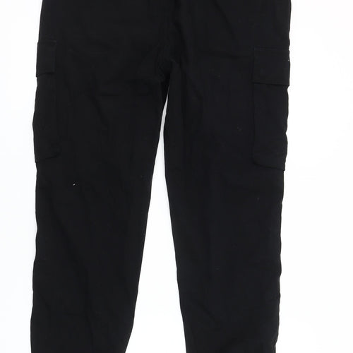 PAZ Italia Men's Black Slim Cargo Trousers, Size 48