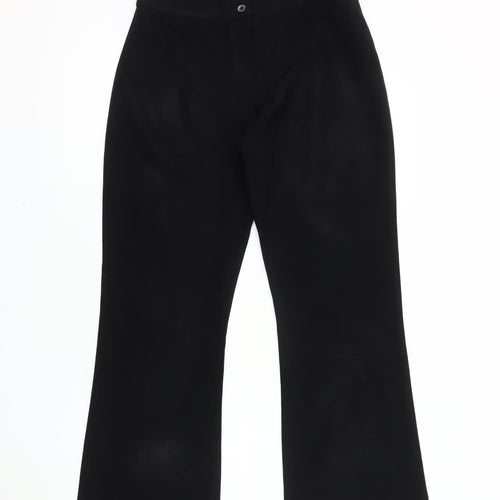 Inline London Women's Black Flared Trousers Size 8